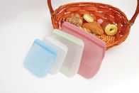 Nontoxic Lunch Silicone Food Bag Microwavable 500ml B Style Multicolor