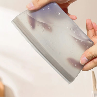 Practical Leakproof Silicone Fridge Bags , D Style 500ML Silicone Pouches For Food