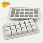 18 Holes Ice Cube Tray Silicone Stackable BPA Free Square Shape