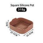Square 8 Inch Air Fryer Silicone Trays BPA Free Reusable Washable