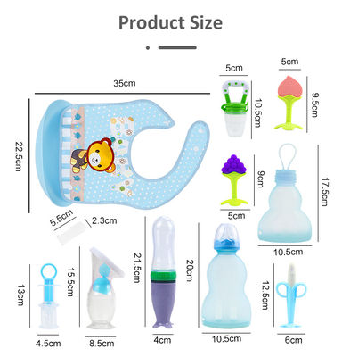 FDA Odorless Baby Bottle Spoon Feeder , Heat Resistant Silicone Suction Weaning Set