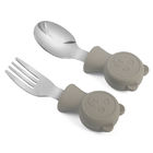 Durable Harmless Baby Fork And Spoon Set , Lightweight Baby Training Spoon And Fork