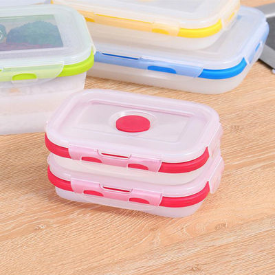 Heatproof Tiffin Silicone Collapsible Lunch Box Multiscene Lightweight