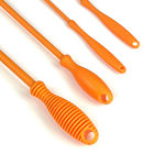 Durable Cylinder Bottle Straw Brush , Plastic Handle Rubber Bottle Brush