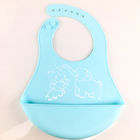 Eco - friendly silicone baby bibs Customized Logo Printed Waterproof Soft Feeding
