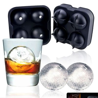 4-ice ball large wholesale personalized make your own custom silicone ice cube tray mold