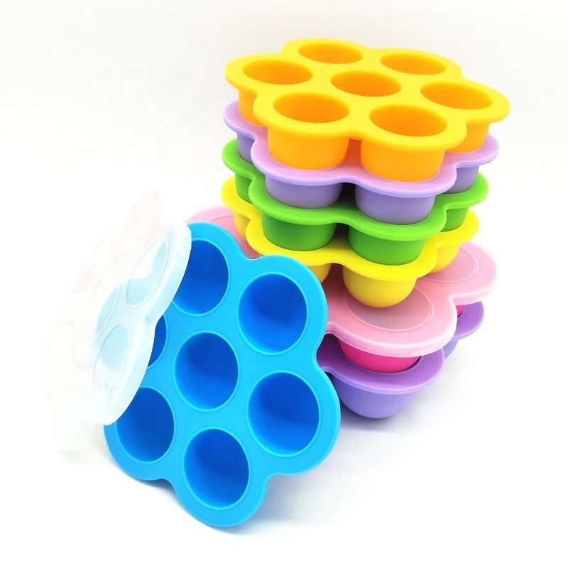 Nontoxic Round Ice Cube Tray Mould Set Freezer Compatible Durable