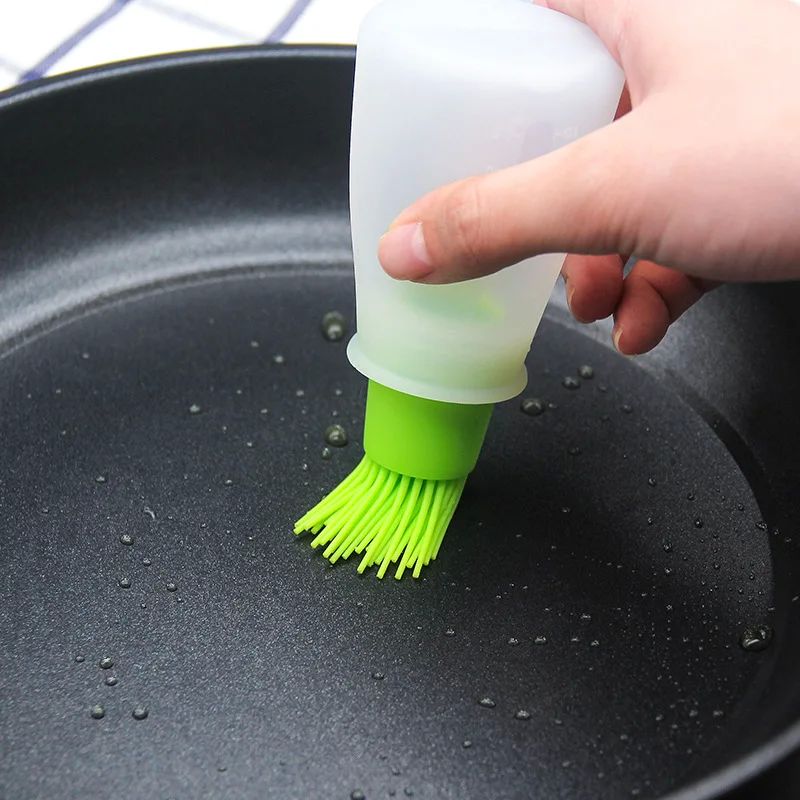 Nontoxic Silicone Kitchen Baking Tool Oil Bottle Brush Odorless For BBQ