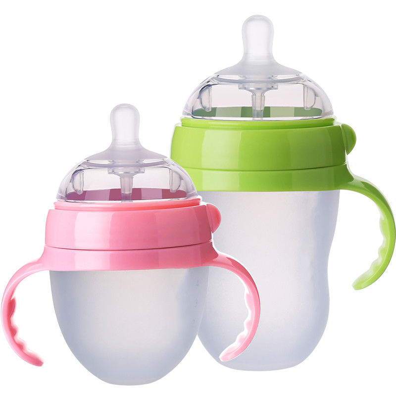 Portable Baby Feeding Tools Leakproof , 150ml Baby Milk Feeding Bottle With Handle