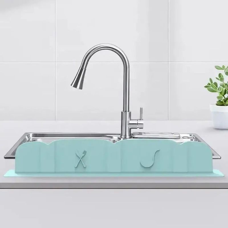Lightweight Silicone Faucet Splash Mat Durable , Non Stick Silicone Sink Faucet Pad