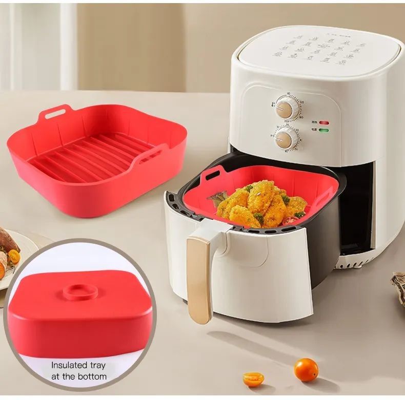 Silicone Kitchen Baking Tool Air Fryer Liner Nontoxic Collapsible