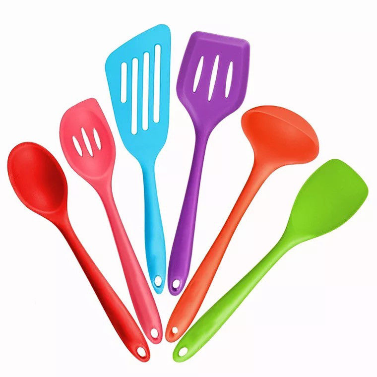 Customized Colorful Silicone Cooking Utensils Set , 21*3cm Cooking Utensils Spatula