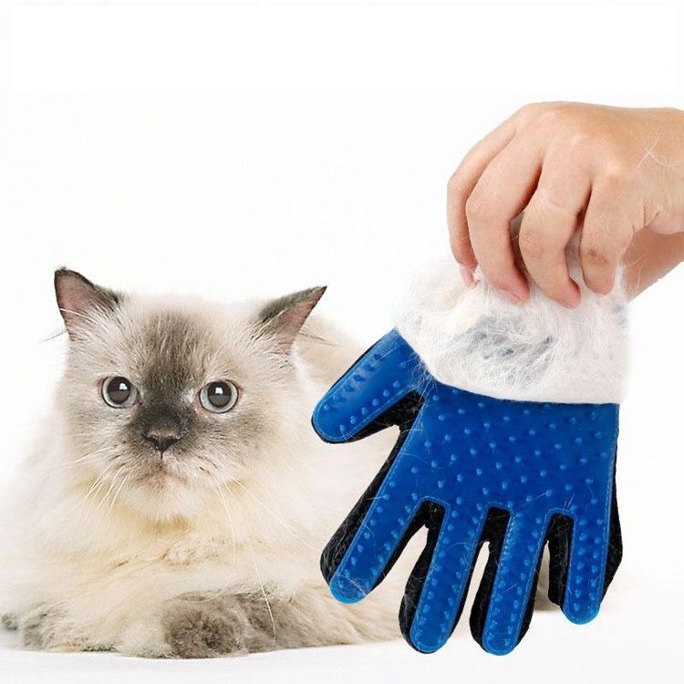 Dog Cat Customized Bathing Efficient Hair Romoval Massage Tool Silicone Glove Mitt